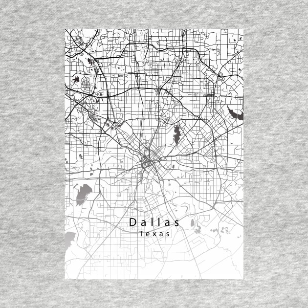 Dallas Texas City Map by Robin-Niemczyk